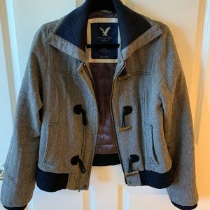 Black tweed American Eagle Coat